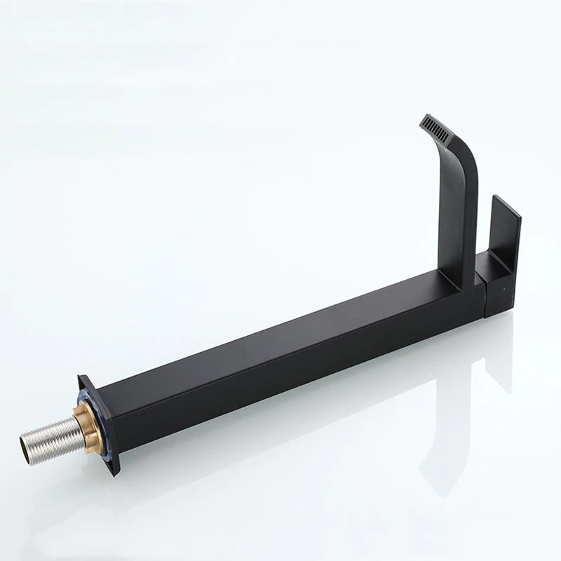 Matte black cold water single faucets for sink installation