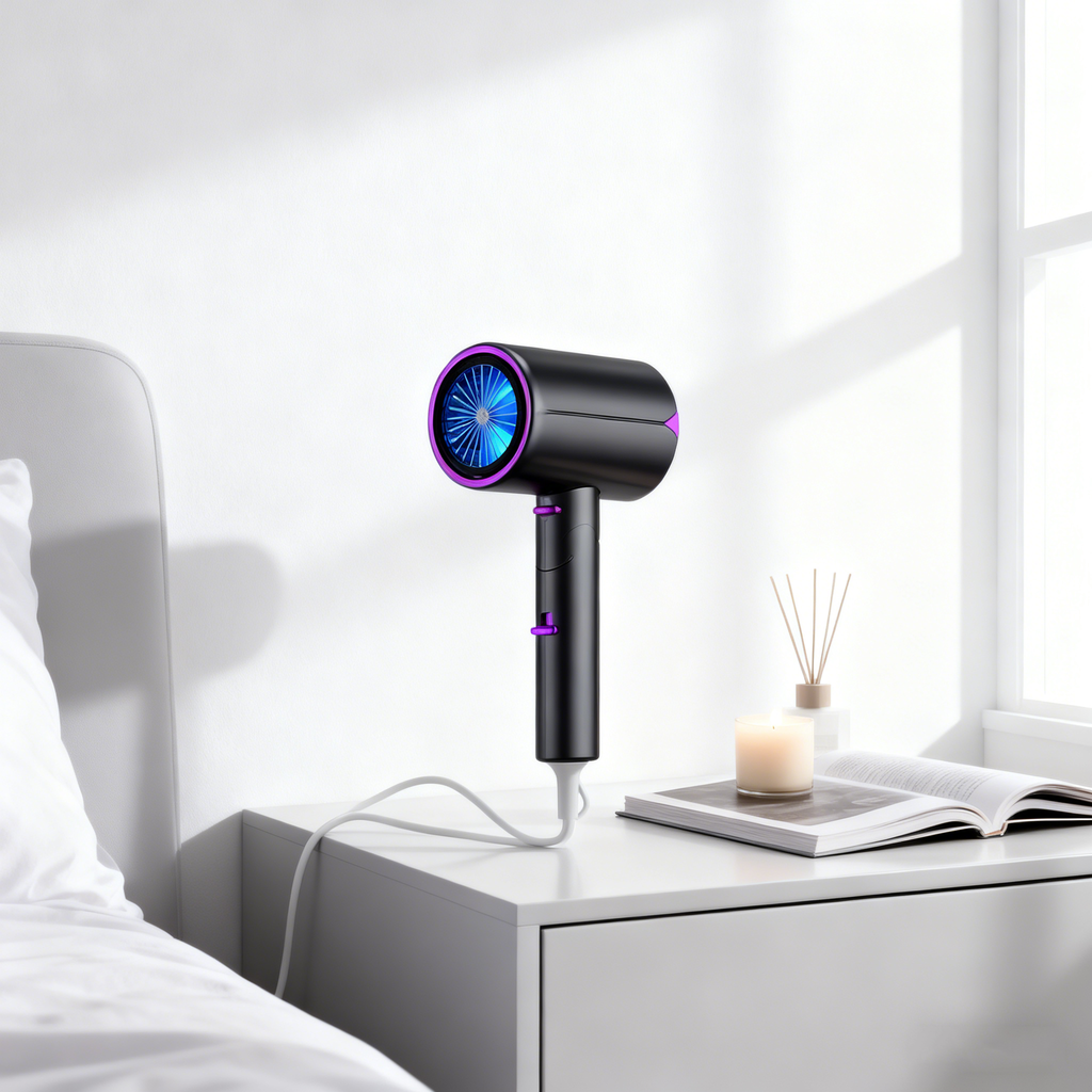 High-Power Ionic Hair Dryer – 2200W, Blue-Light Care