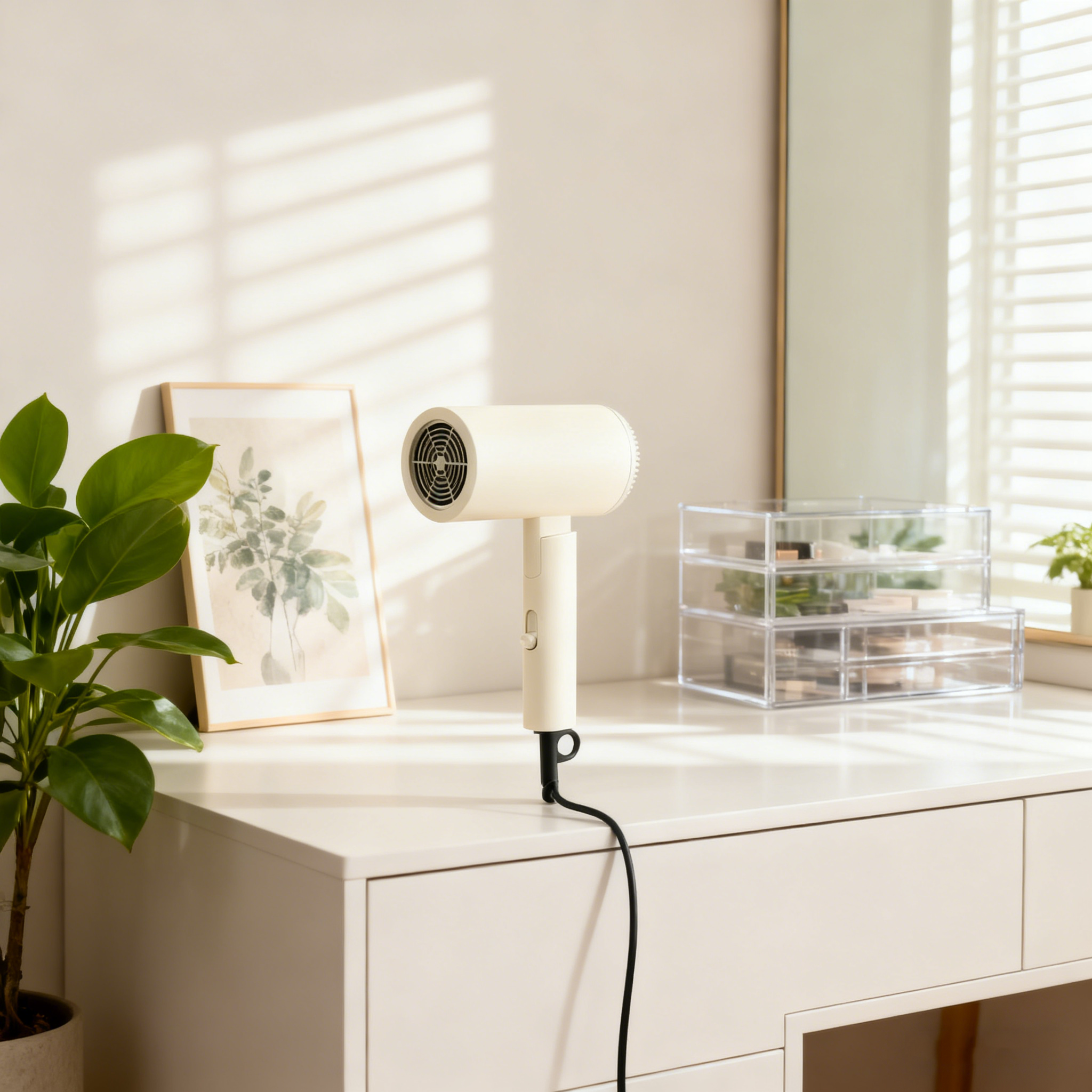 Foldable Hotel Hair Dryer – 1000–1800W, Hot & Cold Air