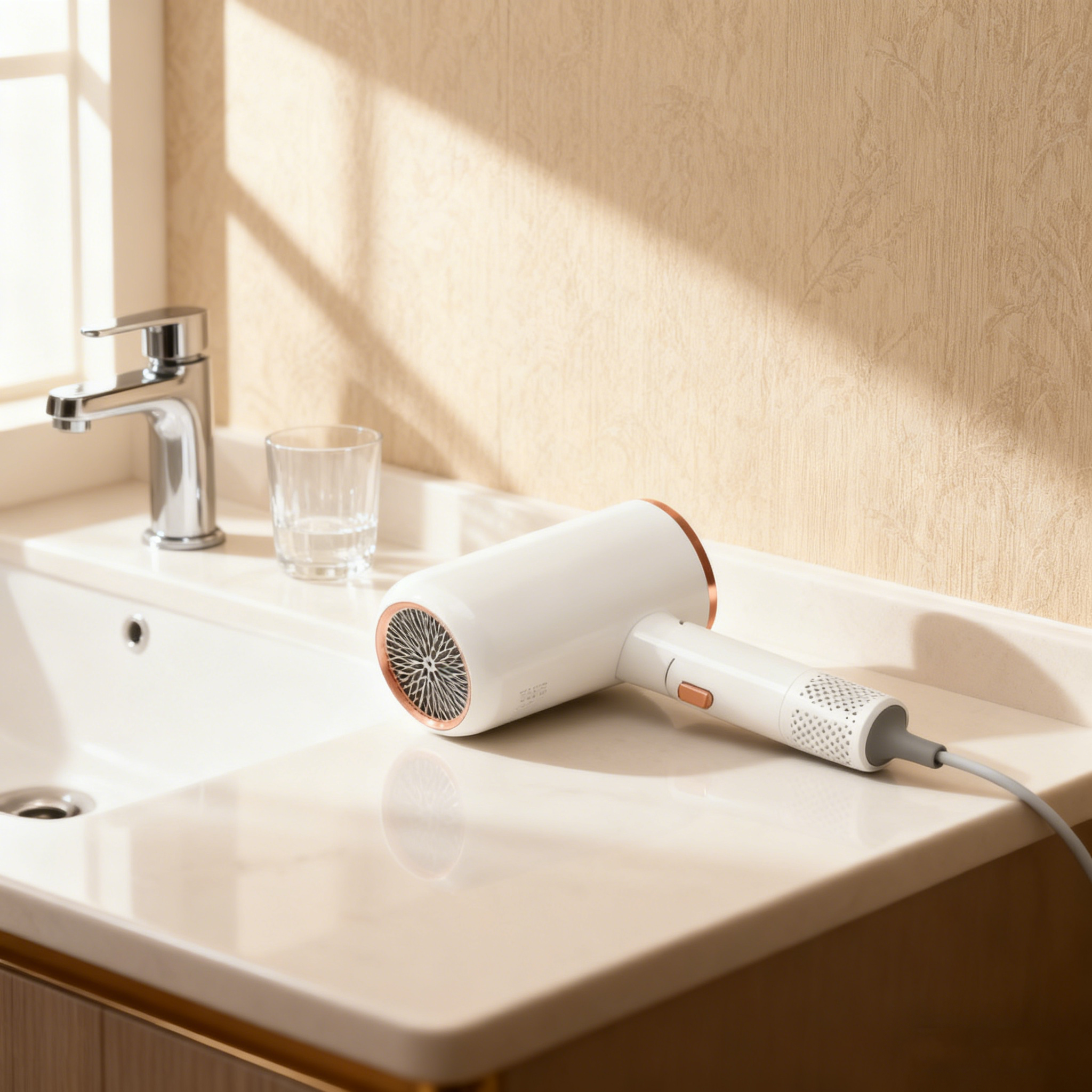 Foldable Ionic Hair Dryer – 1200W, Blue-Light Care