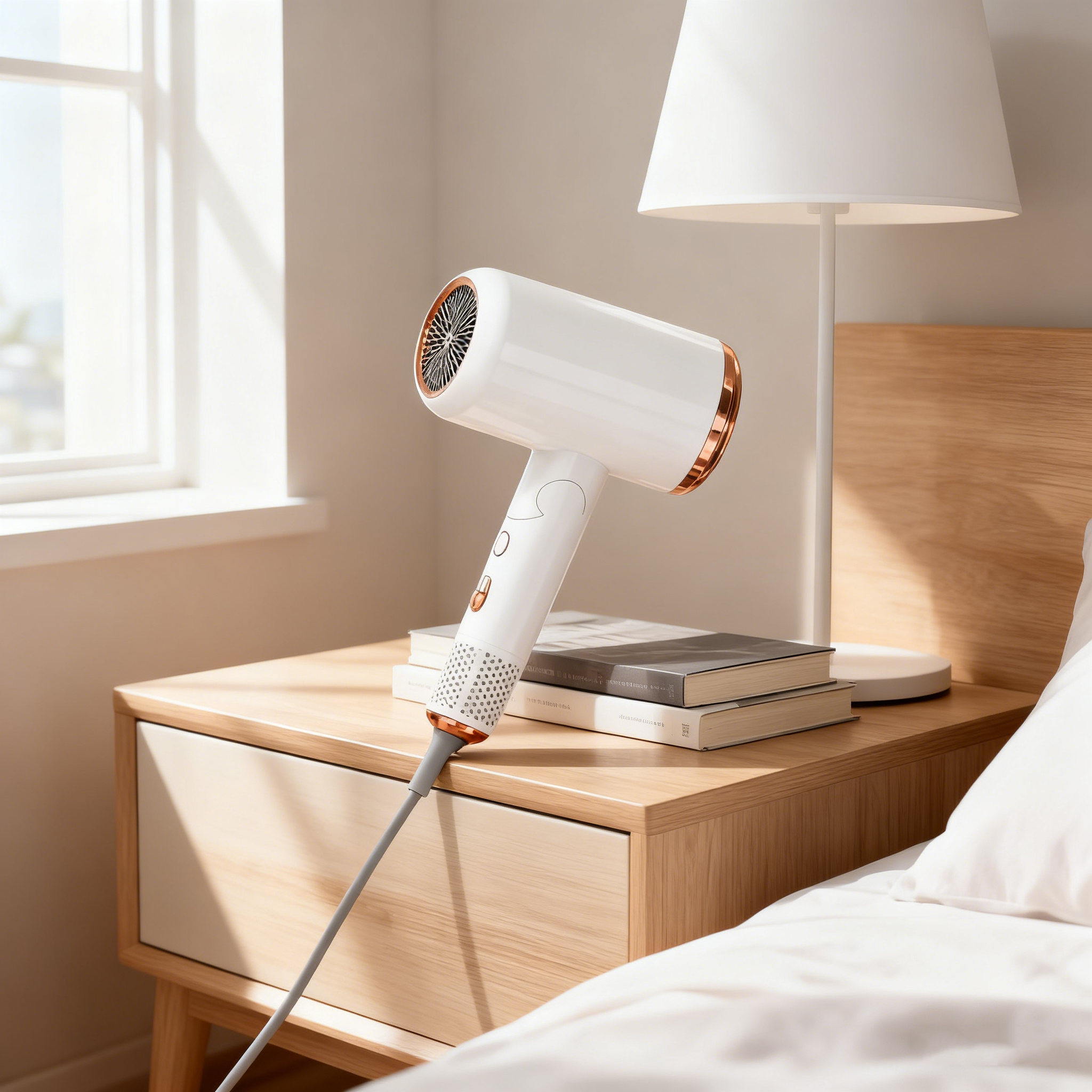 Foldable Ionic Hair Dryer – 1200W, Blue-Light Care