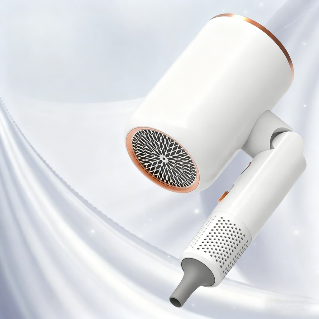 Foldable Ionic Hair Dryer – 1200W, Blue-Light Care