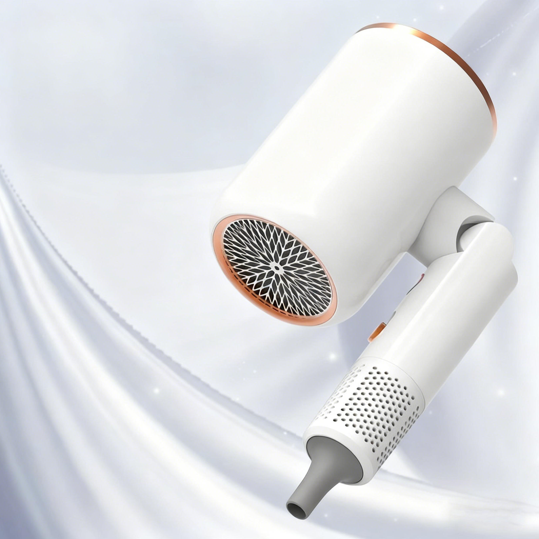 Foldable Ionic Hair Dryer – 1200W, Blue-Light Care