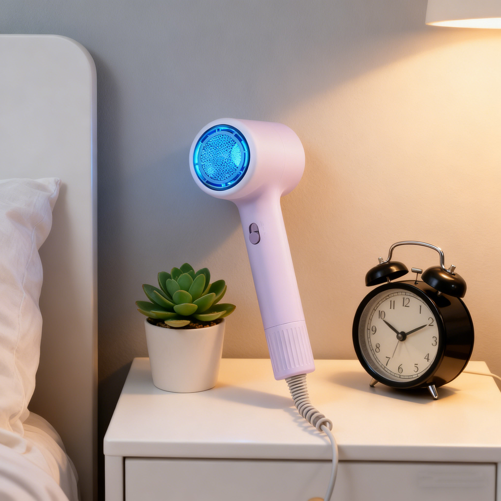 Foldable Student Travel Hair Dryer – Blue-Light Ionic Care