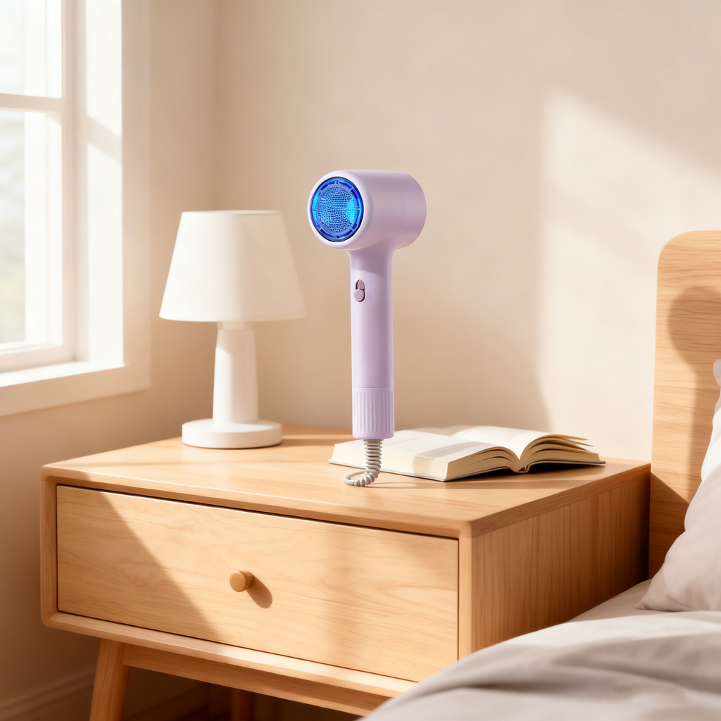 Foldable Student Travel Hair Dryer – Blue-Light Ionic Care