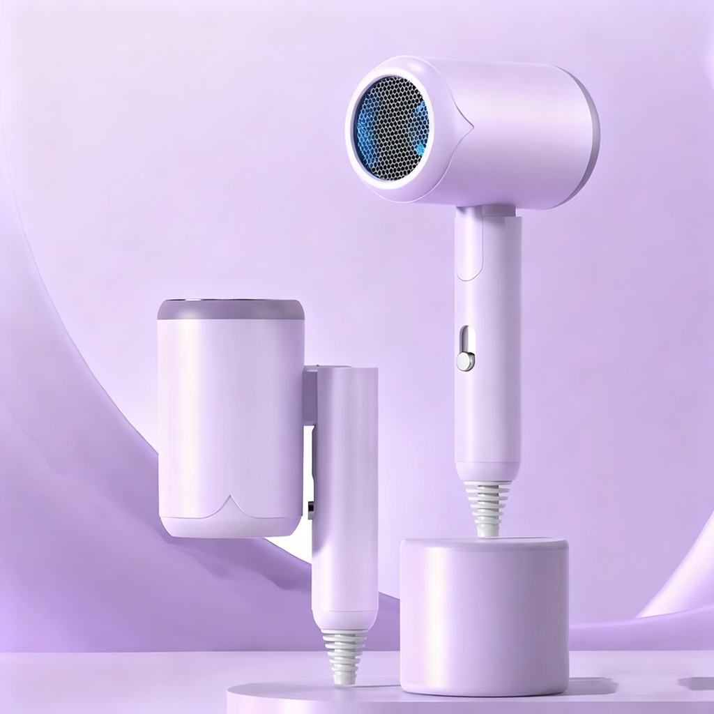 Foldable Student Travel Hair Dryer – Blue-Light Ionic Care