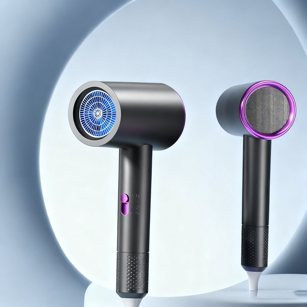 Foldable High-Power Hair Dryer – 2400W, Blue-Light Ionic Care