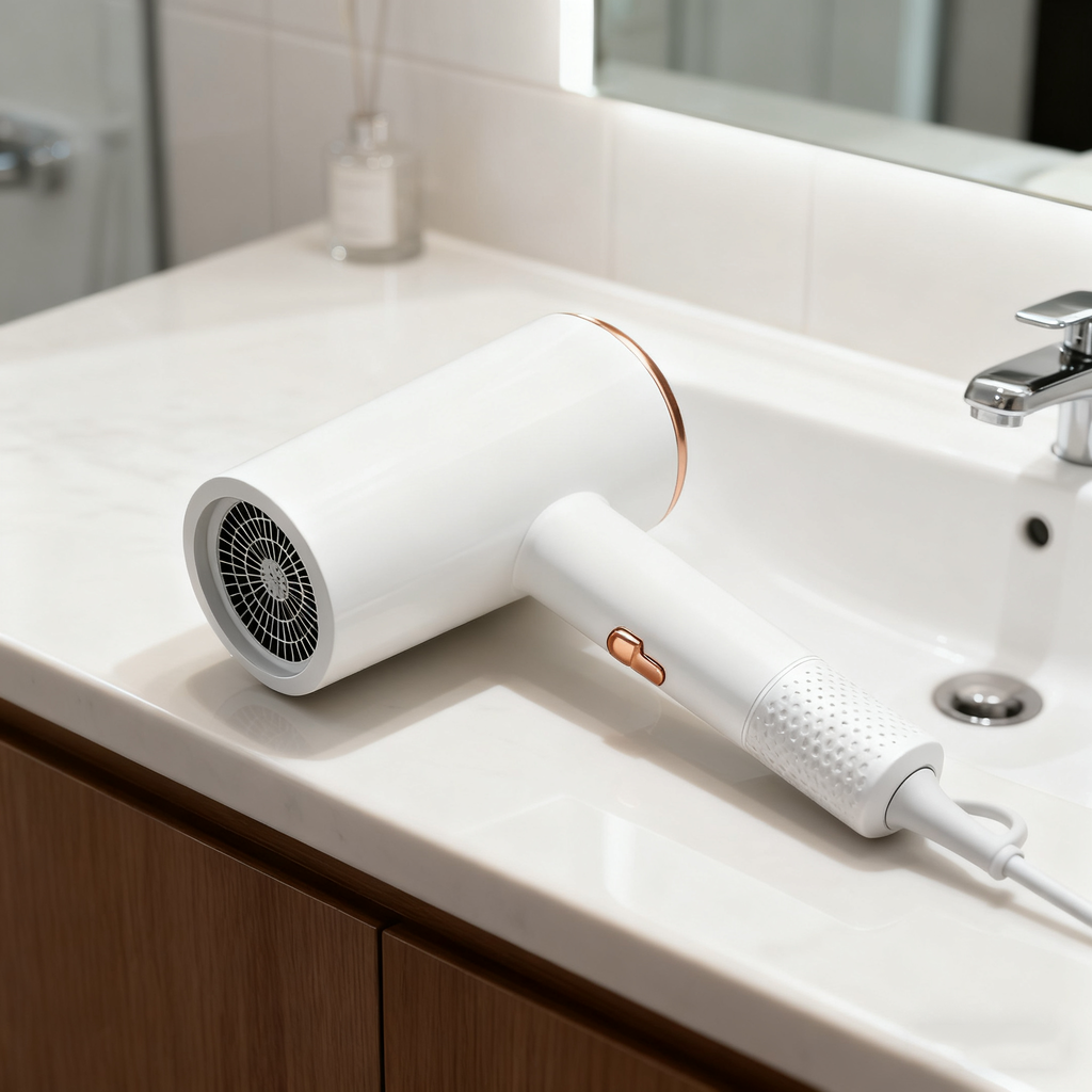 Foldable High-Power Hair Dryer – 2400W, Blue-Light Ionic Care