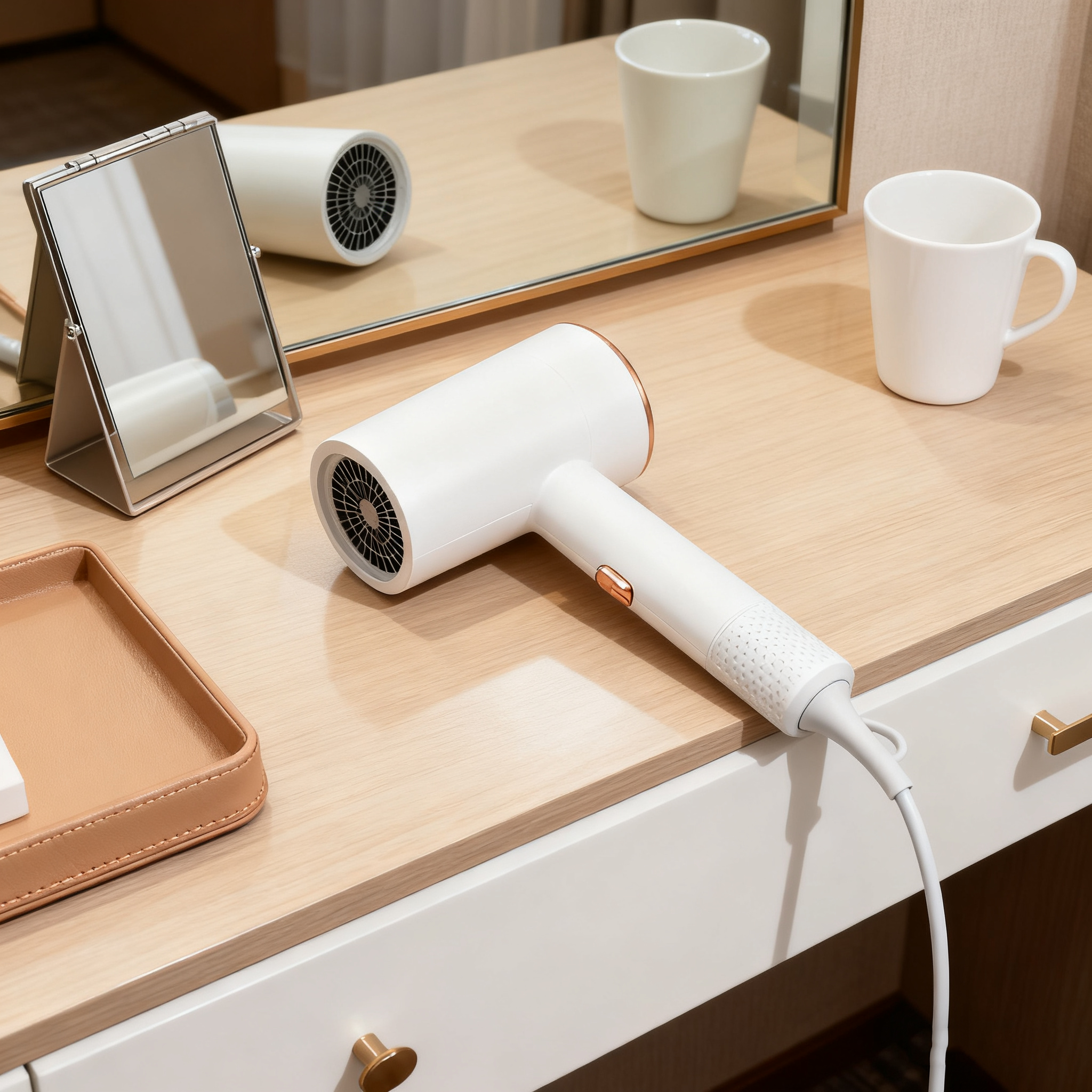 Foldable High-Power Hair Dryer – 2400W, Blue-Light Ionic Care