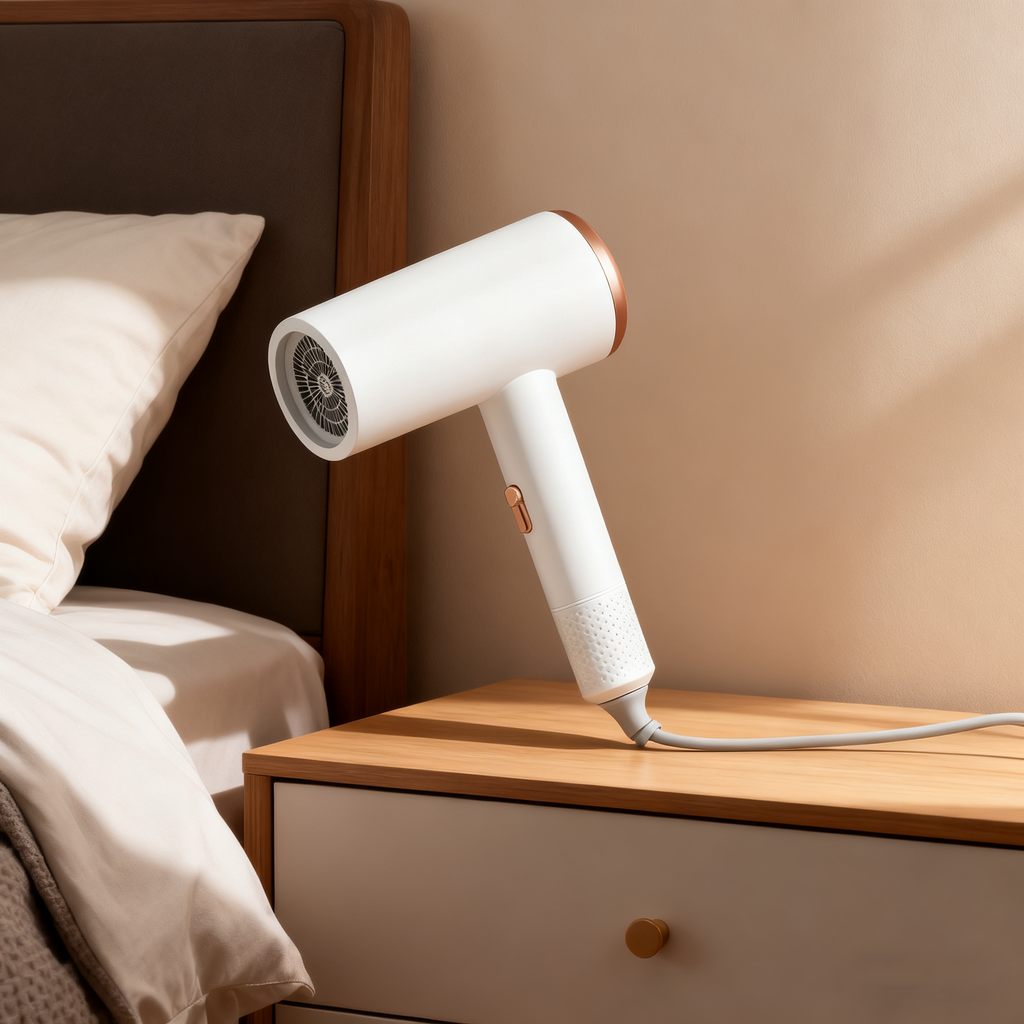 Foldable High-Power Hair Dryer – 2400W, Blue-Light Ionic Care