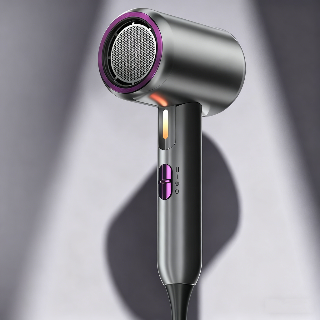 High-Power Ionic Hair Dryer – 2400W, Constant Temperature, Blue-Light Care