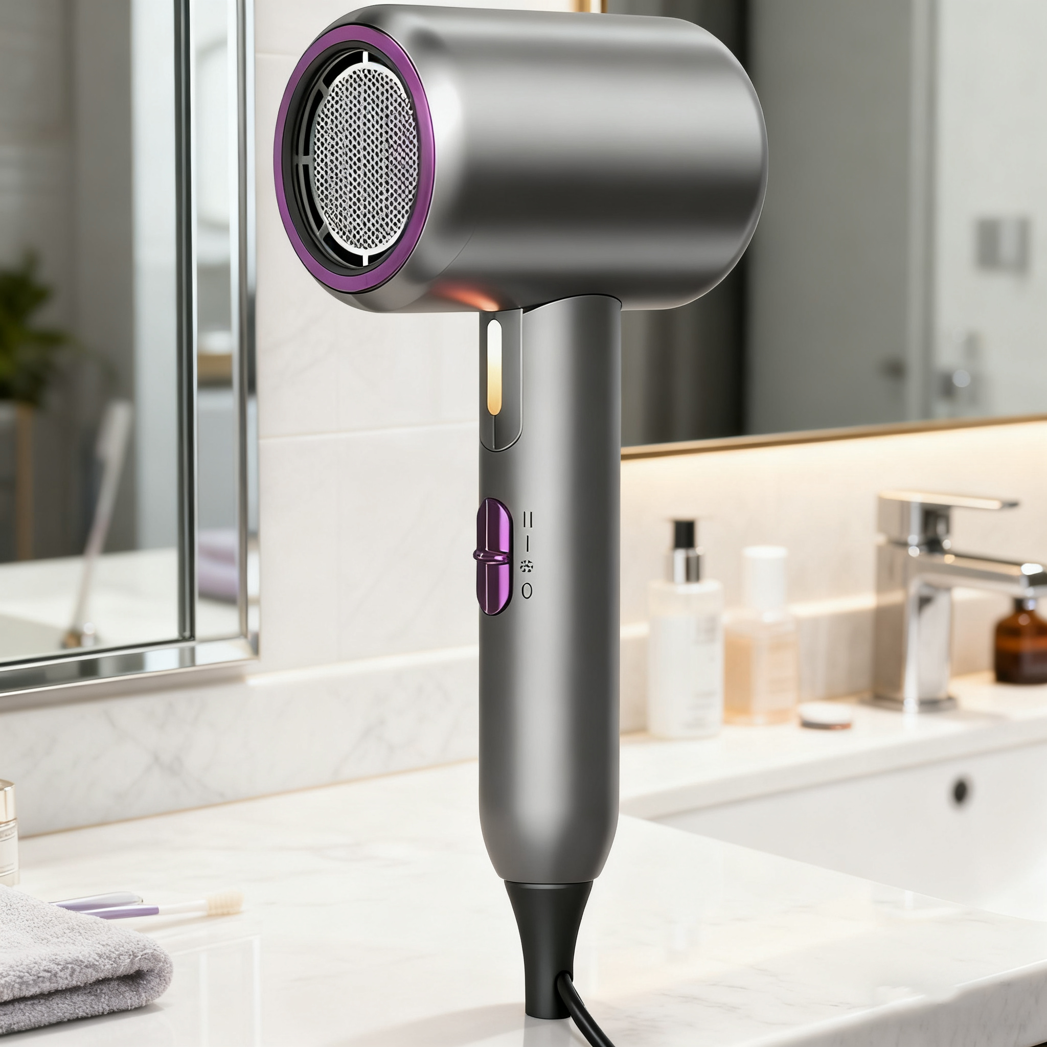 High-Power Ionic Hair Dryer – 2400W, Constant Temperature, Blue-Light Care