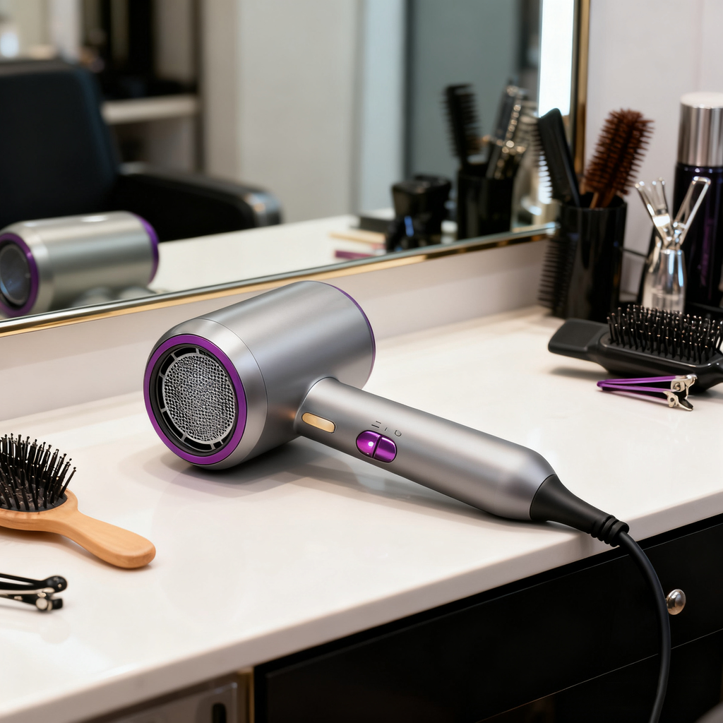 High-Power Ionic Hair Dryer – 2400W, Constant Temperature, Blue-Light Care