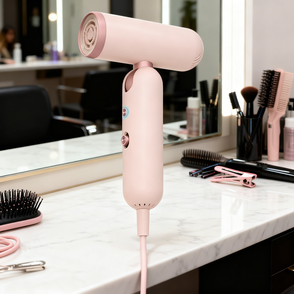 Foldable High-Speed Ionic Hair Dryer – 1000W, 3-Speed