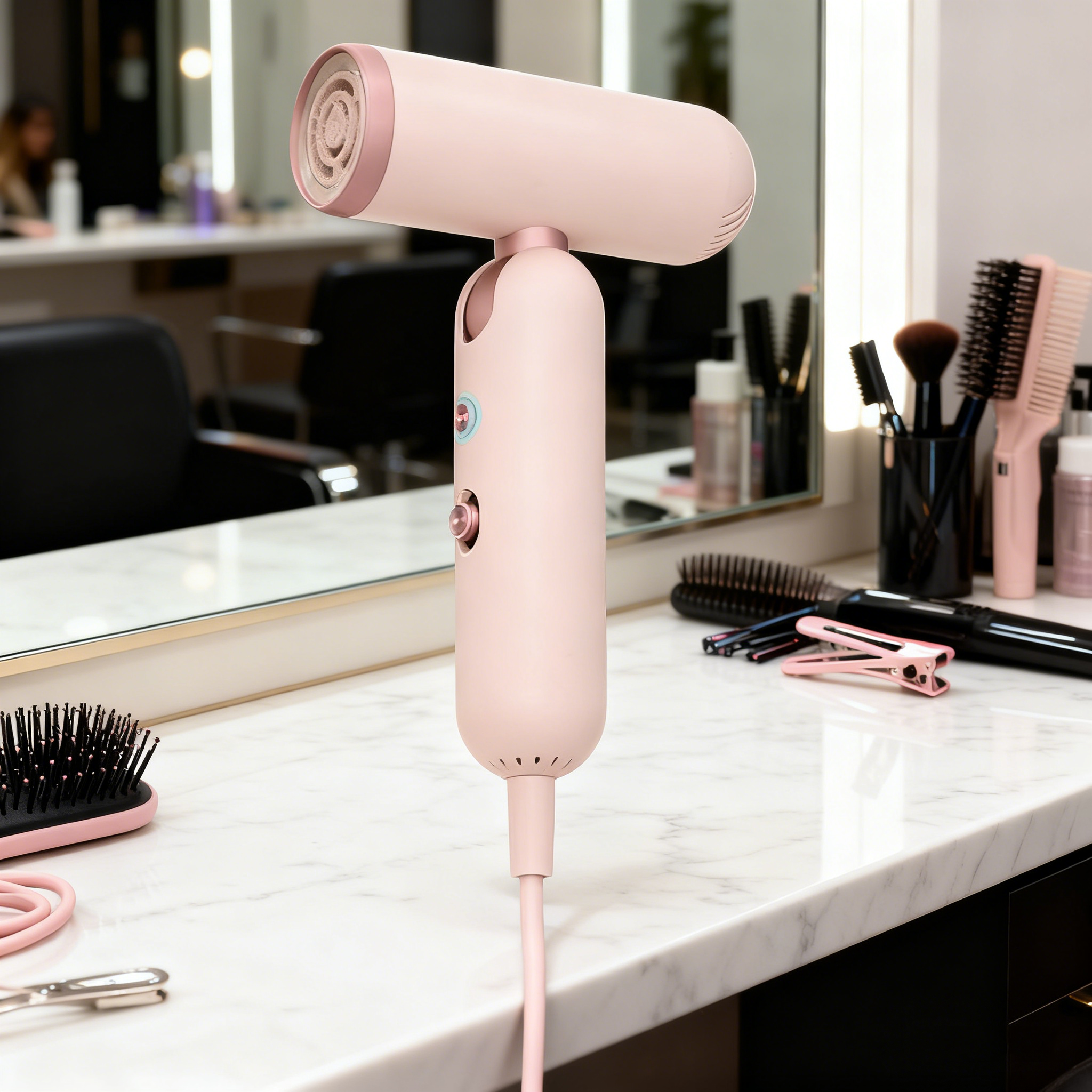 Foldable High-Speed Ionic Hair Dryer – 1000W, 3-Speed