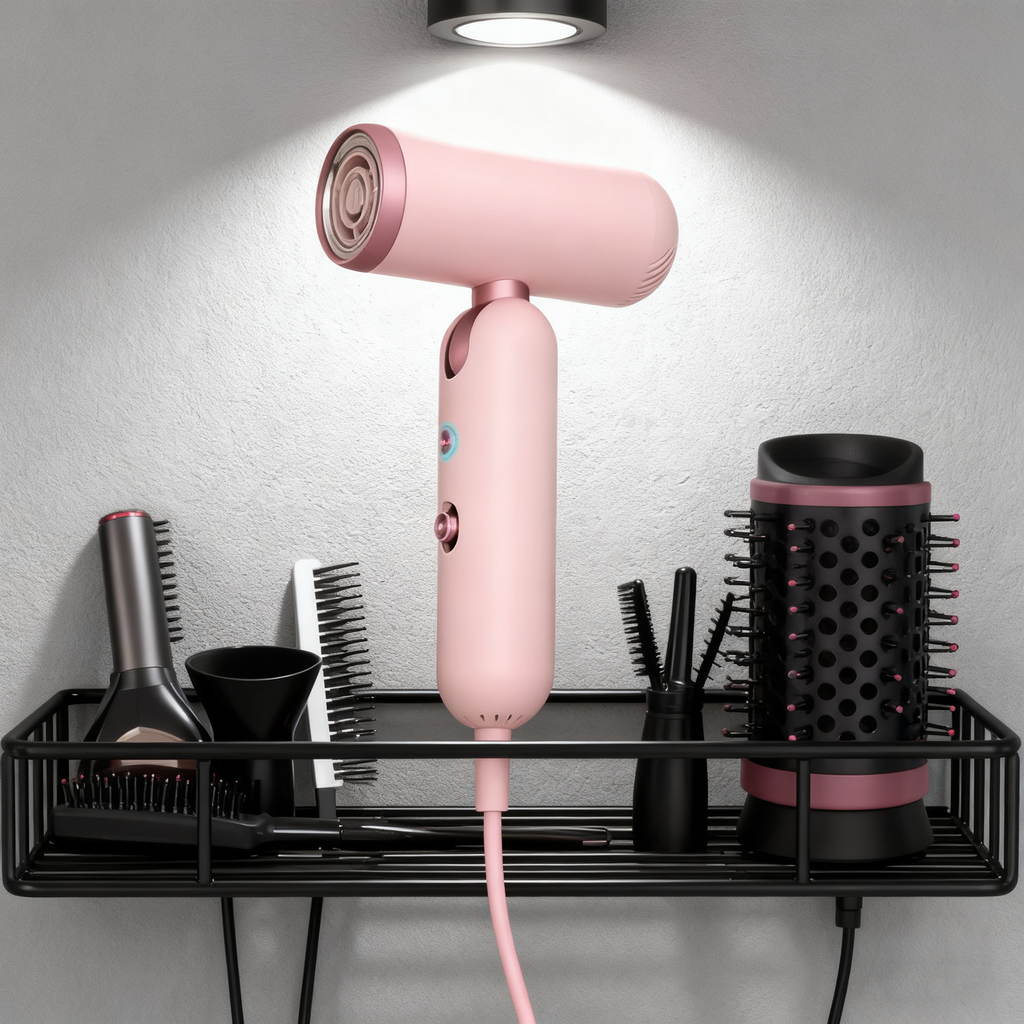 Foldable High-Speed Ionic Hair Dryer – 1000W, 3-Speed