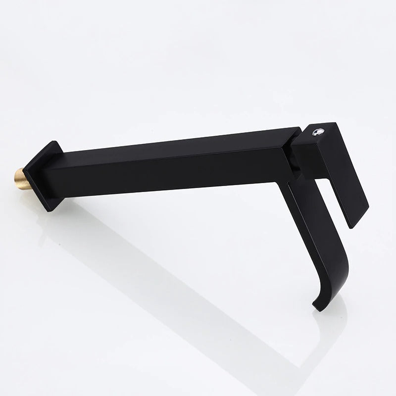 Matte black cold water single faucets for sink installation