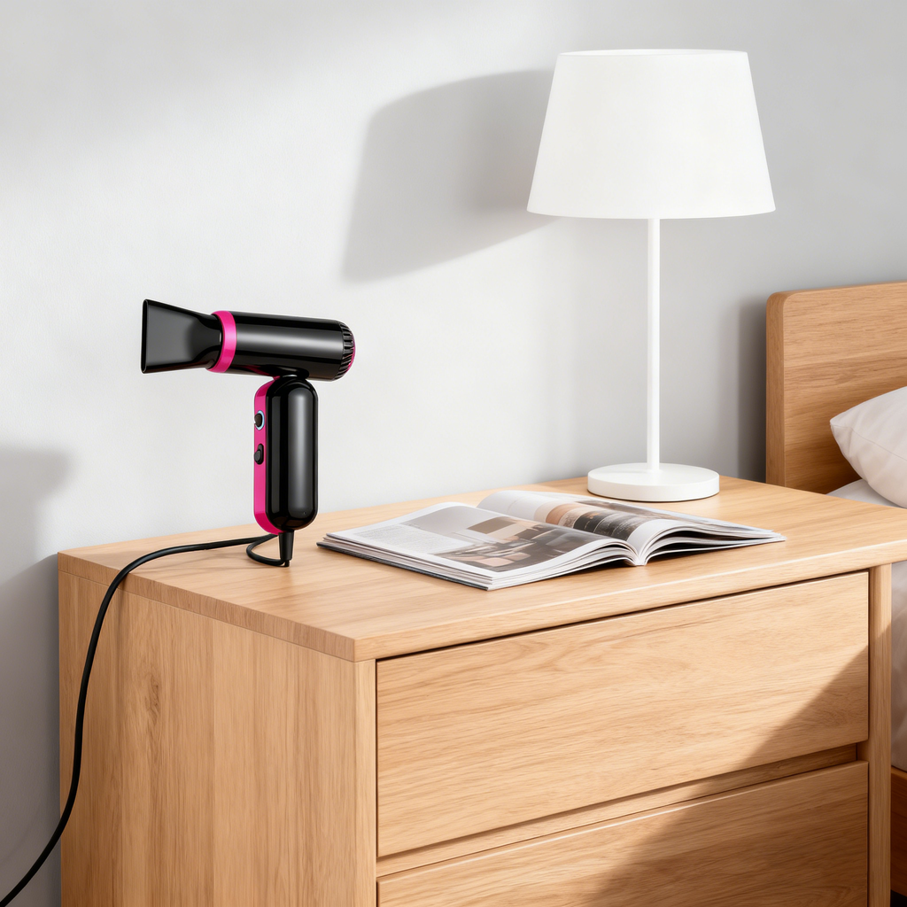 High-Speed Mini Ionic Hair Dryer – 500W, Wired