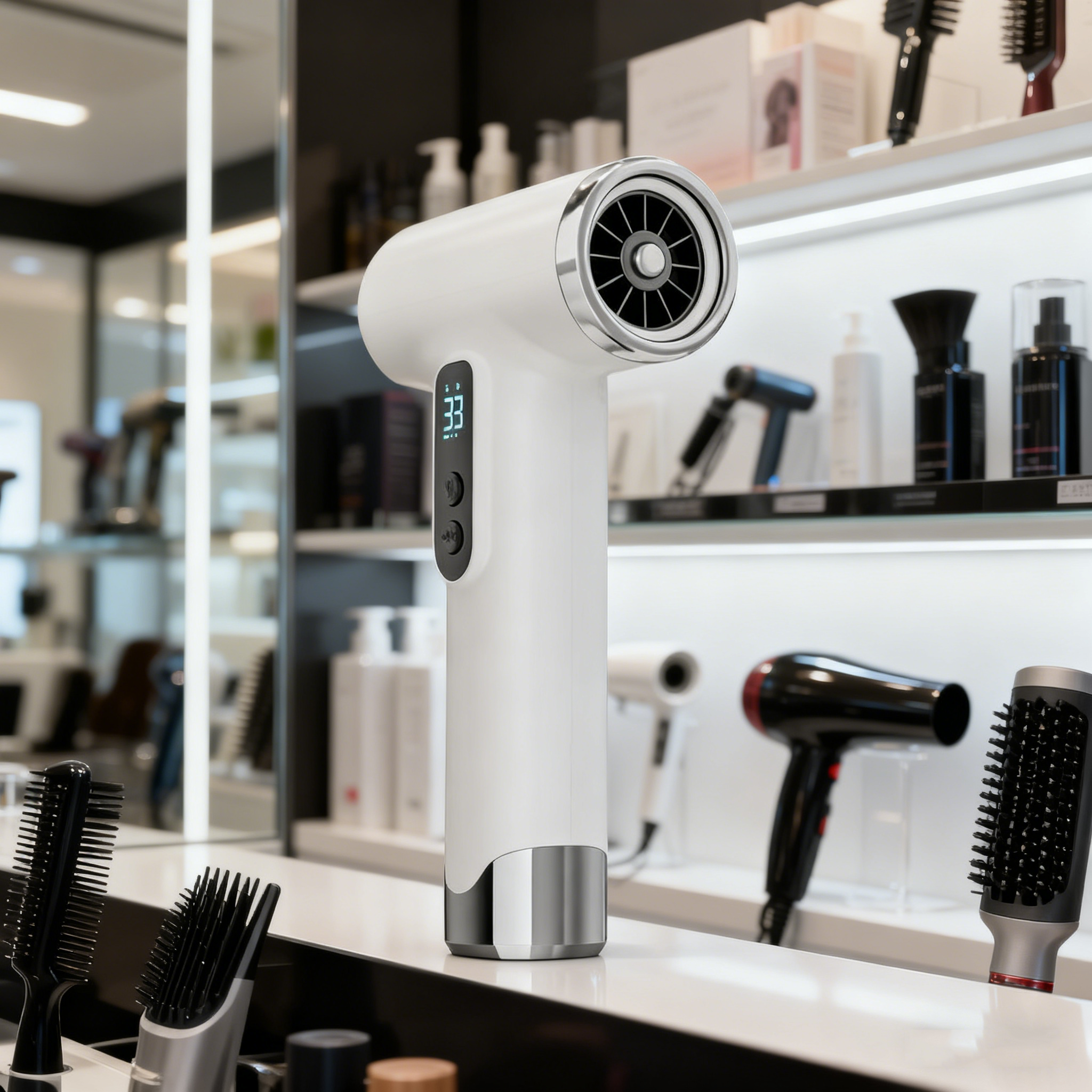 Cordless Mini Hair Dryer – 200W, DC Brushless Motor