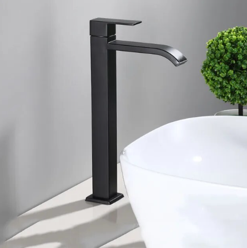 Matte black cold water single faucets for sink installation
