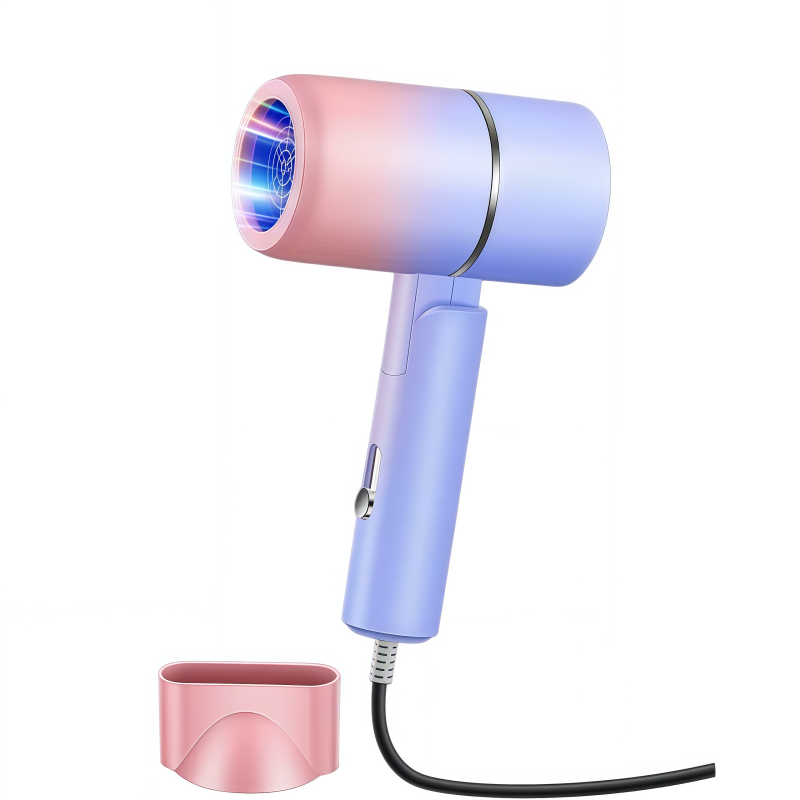 Foldable Hair Dryer – 800W, Blue Light Care