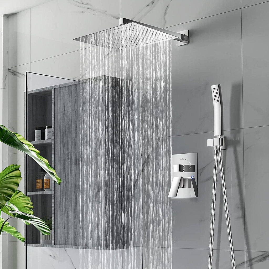 Wall-mounted rain shower ultra-slim